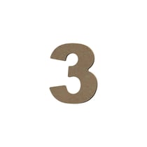 Chiffre Gomille - Medium - Naturel - 8 x 0,6 x 8 cm