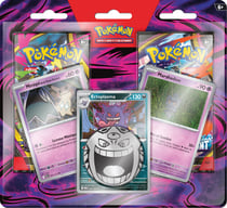 Duopack de 2 boosters de cartes à collectionner - Pokémon - Chaos Ascendant et Nuit Noire - Mimiqui, Ectoplasma et Marshadow