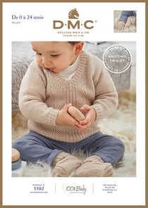 Brochure tricot DMC - Modèle 5302 100 % Baby - 0-24 mois