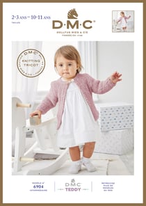Brochure tricot DMC - Modèle 6904 Teddy -2-3 ans - 10-11 ans