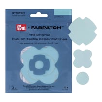 Lot de 3 patchs de réparation Rub on Patch Fabpatch Prym - bleu clair