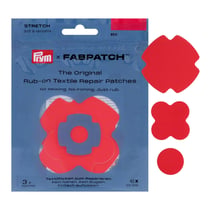 Lot de 3 patchs de réparation Rub on Patch Fabpatch Prym - rouge