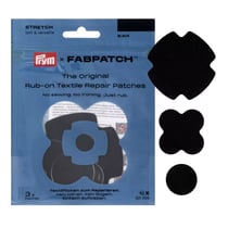 Lot de 3 patchs de réparation Rub on Patch Fabpatch Prym - noir