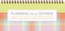 Planning de la semaine - yellow tartan (spirale) - tartan jaune