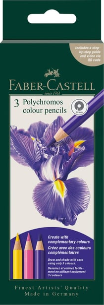 Lot de 3 crayons Faber Castell - Polychromos - Iris