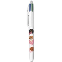 Stylo-bille 4 couleurs BIC - Teckel love U - Exclusivité Cultura