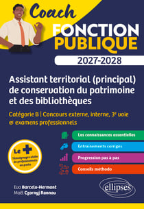 Assistant territorial et Assistant principal de conservation du patrimoine et des bibliothèques : Concours externe, interne, 3e voie, examens professionnels - Catégorie B
