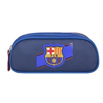 Trousse 2 compartiments La Plume Dorée - FC Barcelone - marine