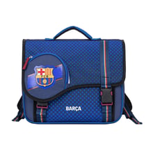 Cartable La Plume Dorée 38 cm - FC Barcelone - marine - 2 compartiments