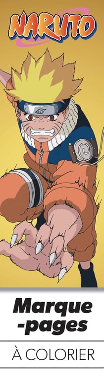 Marque-pages à colorier Naruto - Edition gold