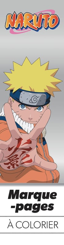 Marque-pages à colorier Naruto - Edition silver