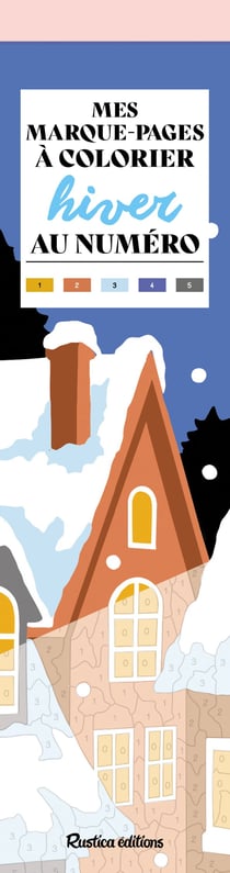 Mes marque-pages à colorier au numéro : Hiver