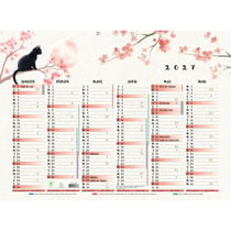 Calendrier semestriel Exacompta - 55 x 40,5 cm - Sapporo