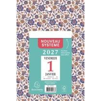 Bloc éphéméride Exacompta 2027 - 14,5 x 21,5 cm - fleuri