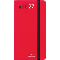 Agenda semainier 2027 Oberthur - Rouge - 9,5 x 17,5 cm