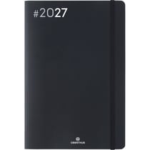 Agenda semainier 2027 Oberthur - Noir - 22 x 27 cm - Flex