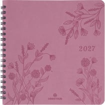 Agenda semainier 2027 Oberthur - Bois de rose - 16 x 16 cm - Primrose