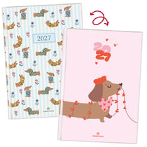 Agenda semainier 2027 Oberthur - 10 x 15 cm - Capri teckel