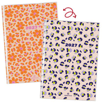 Agenda semainier 2027 Oberthur - 17 x 24,5 cm - Capri léopard