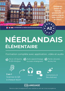 Apprendre le néerlandais A2 élémentaire : cours complet avec grammaire, vidéos et audio : (Nederlands voor franstaligen) - Apprenez le néerlandais A2 avec activités, dialogues,...