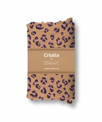Tissu Domotex - Coton - Fauve marron violet - 200 x 140 x 0,1 cm