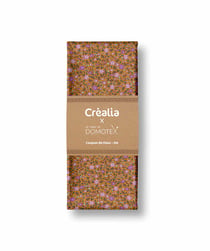Tissu Domotex - Popeline - Ocre et mauve - 200 x 140 cm