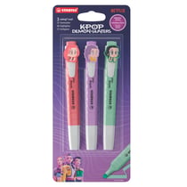 Lot de 3 stylo surligneurs STABILO - Swing Cool - KPop Demon Hunters + clips charms