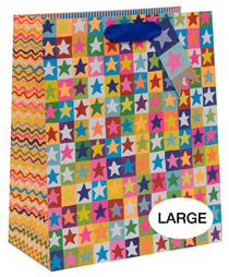 Sac cadeau Pictura - Carrés d'étoiles - Taille L