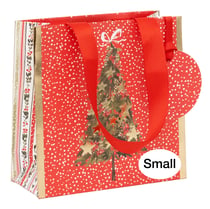SAC CADEAUX SD SAPIN ROUGE PM