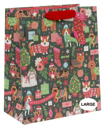 SAC CADEAUX CHIENS DU PÈRE NOEL GM