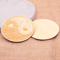 Plaque bois 100mm yin yang - Camille ambiance nature