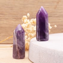 Pointe 40x15mm Améthyste - Camille ambiance nature