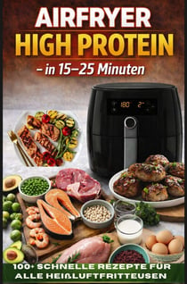Airfryer High Protein - in 15-25 Minuten 100+ schnelle Rezepte für alle Heißluftfritteusen : - inkl. Nährwertangaben