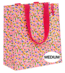 Sac cadeau Pictura - Rose à pois - Taille M