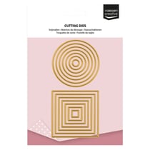 Lot de 16 dies de découpage : cercles/carrés - Vaessen Creative