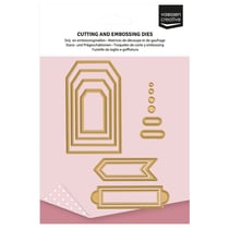 Lot de 14 dies de découpage : étiquettes trapèze - Vaessen Creative