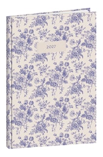 Agenda semainier 2027 Cultura - 16 x 24 cm - Fleurs bleues