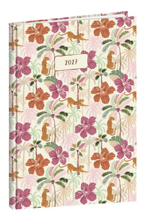 Agenda semainier 2027 Cultura - 16 x 24 cm - Fleuri Léopard
