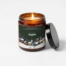 Bougie végétale parfumée La Chandelière - Cire végétale - Noël sapin - 160 g