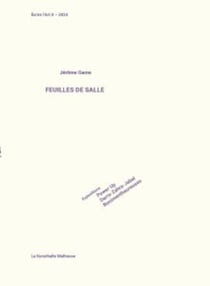 Feuilles de salle : Écrire l'Art II - 2024
