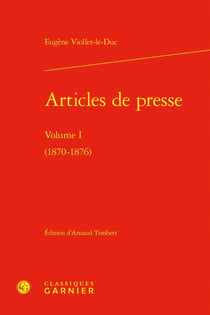 Articles de presse : (1870-1876)