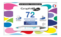 Lot de 72 marqueurs acryliques double pointe - Graph'IT - Graph'IT GO