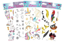 Tatouages temporaires Global Gift - 9x15 cm
