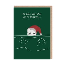 Carte de vœux Ohh Deer - He sees you when you're sleeping