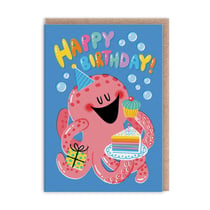 Carte de vœux Ohh Deer - Happy birthday pieuvre