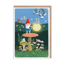 Carte de vœux Ohh Deer - Happy birthday to you nain de jardin