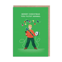 Carte de vœux Ohh Deer - Merry Christmas you filthy animal : Maman j'ai raté l'avion