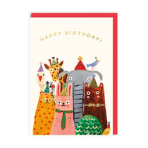 Carte de vœux Ohh Deer - Happy birthday animaux