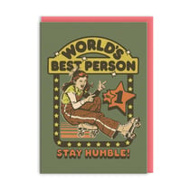 Carte de vœux Ohh Deer - World's best person, stay humble!
