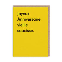 Carte de vœux Ohh Deer - Joyeux anniversaire vieille saucisse